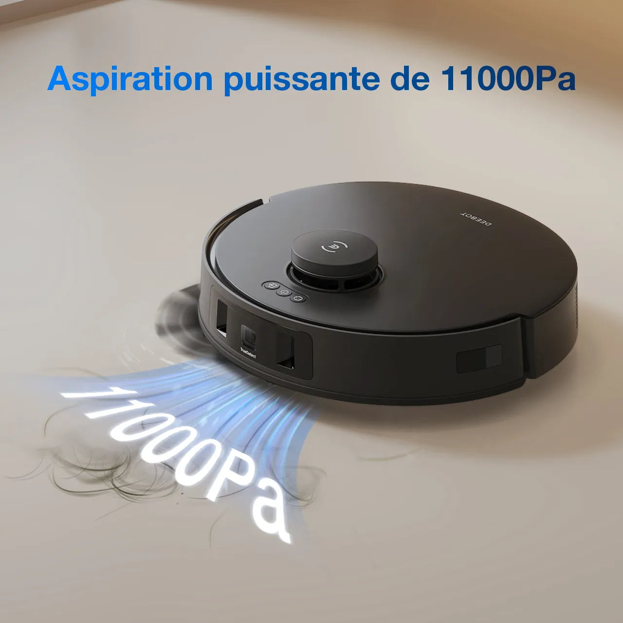 DEEBOT T30 OMNI Robot Laveur Aspirateur Noir avec Cartographie (IA, Mini, Puissant)