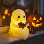 SpectralBeam Lampe de lecture fantôme mignon Halloween 3D LED veilleuse