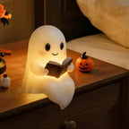 SpectralBeam Lampe de lecture fantôme mignon Halloween 3D LED veilleuse