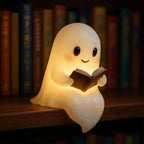 SpectralBeam Lampe de lecture fantôme mignon Halloween 3D LED veilleuse